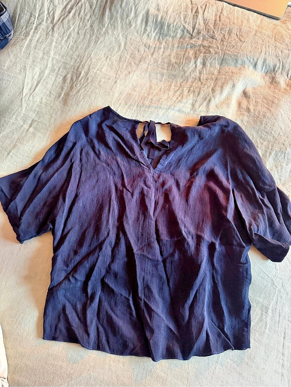 Madewell Short Sleeve Blouse in Black Like New